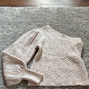 Cream Cable Knit Sweater
